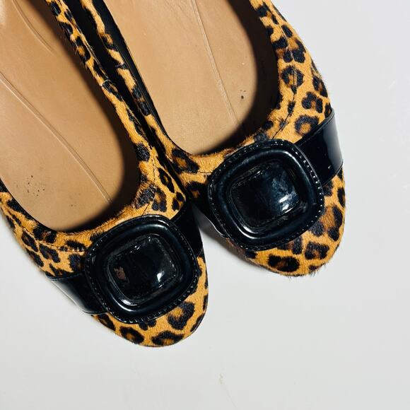 Clarks Cheetah Print Heels – Buckle Low Heel Comfort Shoes - Picture 3 of 9